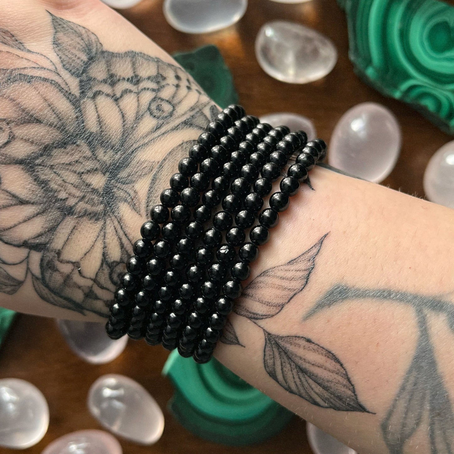 black tourmaline // bracelets